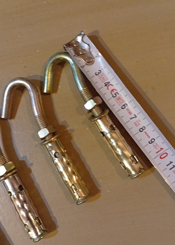 4 Adet Kancalı Çelik Dübel 10 cm - Görsel 2