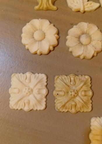 15 Parça Bej Renkli Dekoratif Aplik Seti - Görsel 8