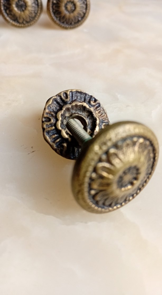 Altın Rengi Vintage Pirinç Mobilya Kulp - Görsel 5