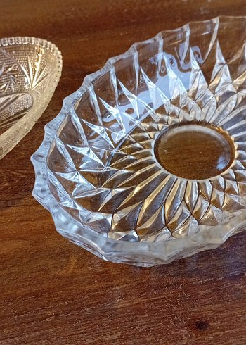 Vintage Parlak Kristal Tabaklar - Görsel 4