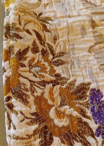 İşlemeli Bej Goblen Kırlent Kılıfı - Görsel 7