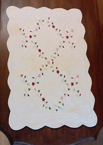 Nakışlı Beyaz Yastık Kırlent Kılıfı - Görsel 9