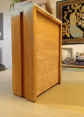 Masif Ahşap Makyaj Organizeri Vintage Çekmece - Görsel 8