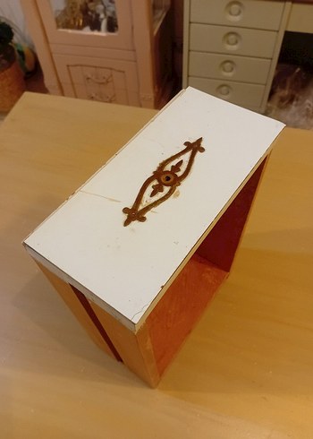 Masif Ahşap Makyaj Organizeri Vintage Çekmece - Görsel 5