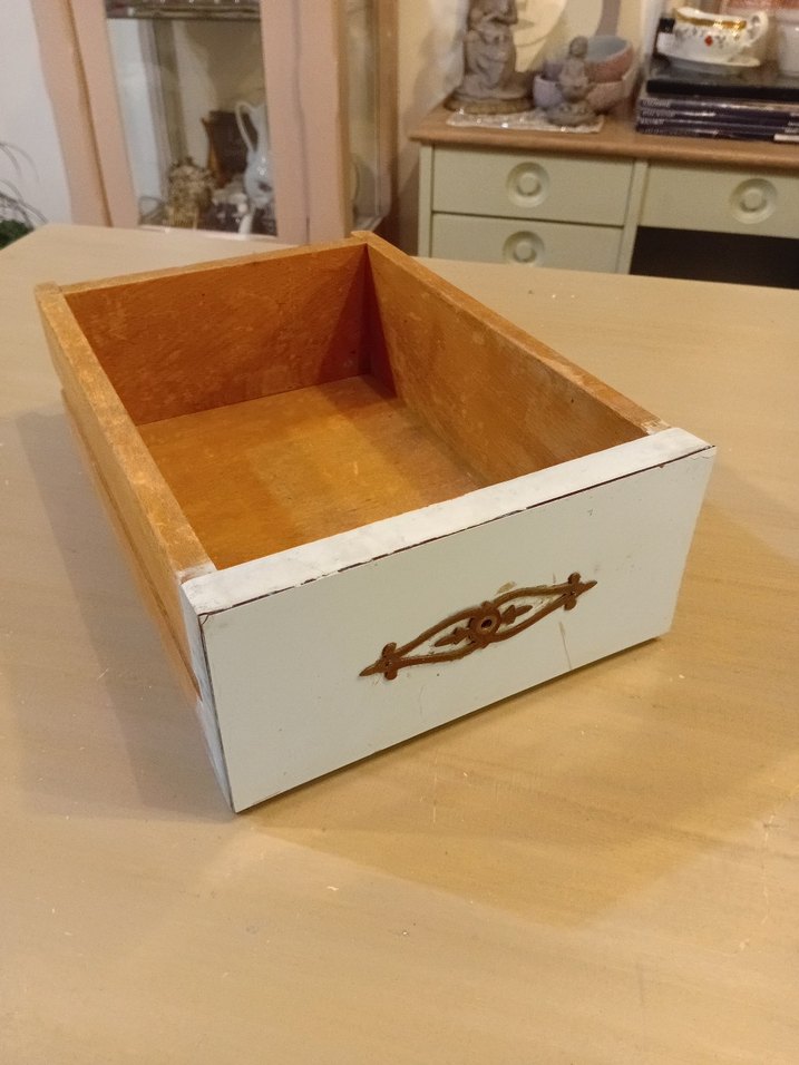 Masif Ahşap Makyaj Organizeri Vintage Çekmece - Görsel 3