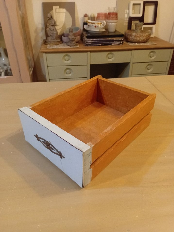 Masif Ahşap Makyaj Organizeri Vintage Çekmece - Görsel 2