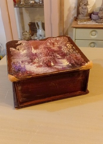 Koyu Kahverengi Ahşap Kaşık ve Çatal Kutusu - Görsel 6