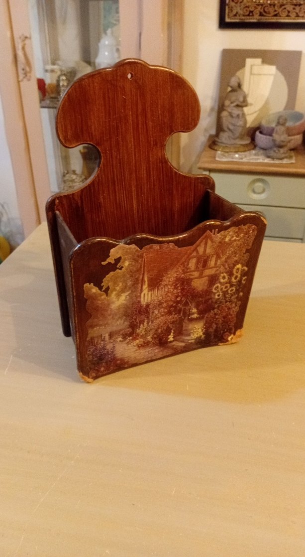 Koyu Kahverengi Ahşap Kaşık ve Çatal Kutusu - Görsel 2