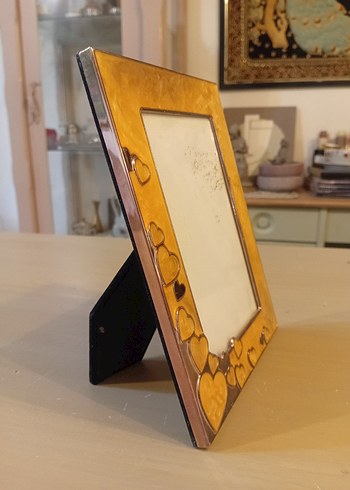 Altın Renk Parlak Kalpli Fotoğraf Çerçevesi - Görsel 6