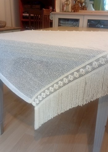 Beyaz Püsküllü Tiril tiril perde - Görsel 6