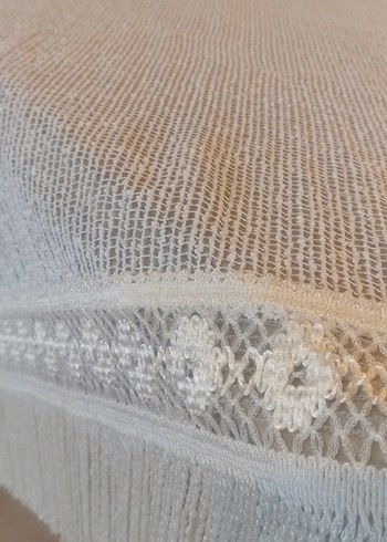 Beyaz Püsküllü Tiril tiril perde - Görsel 8