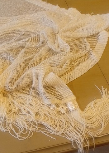 Beyaz Püsküllü Tiril tiril perde - Görsel 9