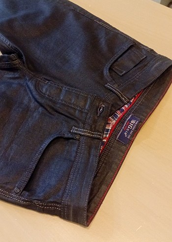 Erkek Deri Görünüm Denim Pantolon - Görsel 2