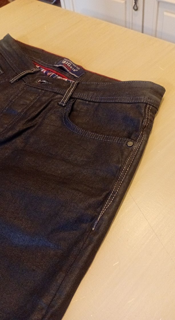 Erkek Deri Görünüm Denim Pantolon - Görsel 5