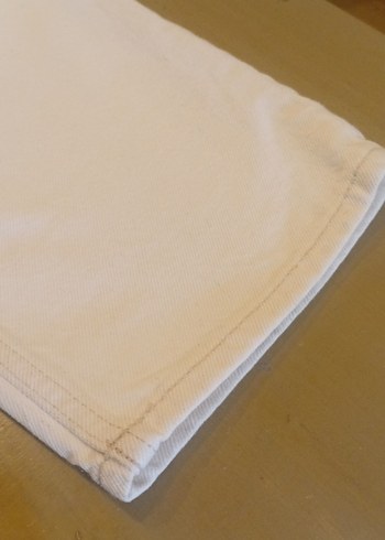 H&M Düğmeli Beyaz Kadın Keten Pantolon - Görsel 6