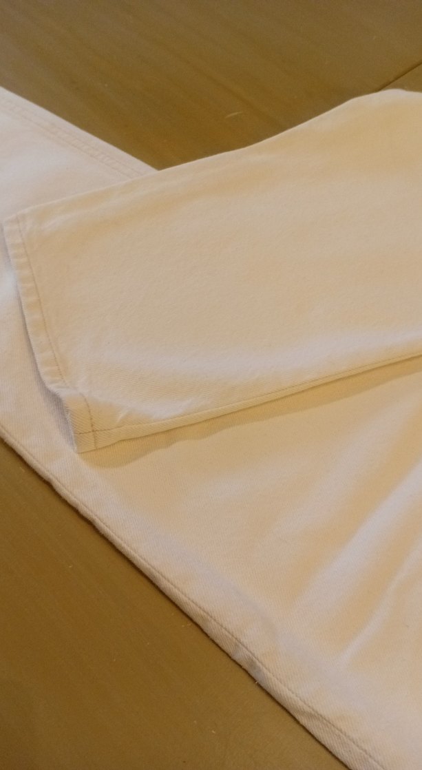 H&M Düğmeli Beyaz Kadın Keten Pantolon - Görsel 4