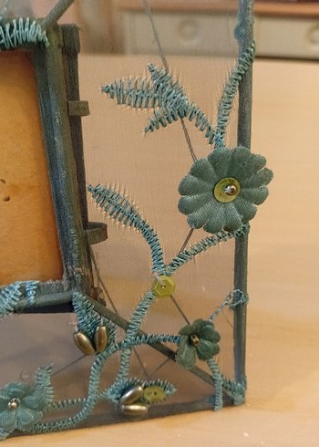 Yeşil Çiçekli Metal Dekoratif Çerçeve - Görsel 6