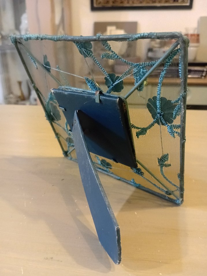 Yeşil Çiçekli Metal Dekoratif Çerçeve - Görsel 5