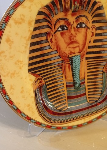 Mısır Firavunu Figürlü Dekoratif Tabak - Görsel 6