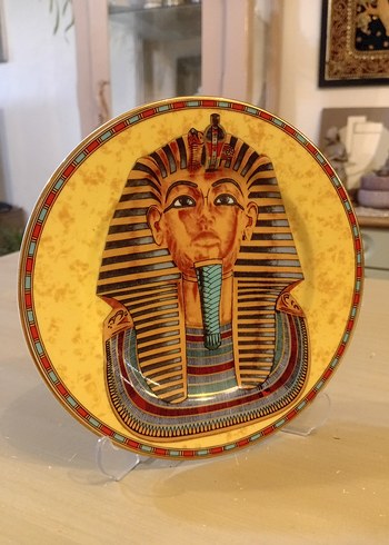 Mısır Firavunu Figürlü Dekoratif Tabak - Görsel 3