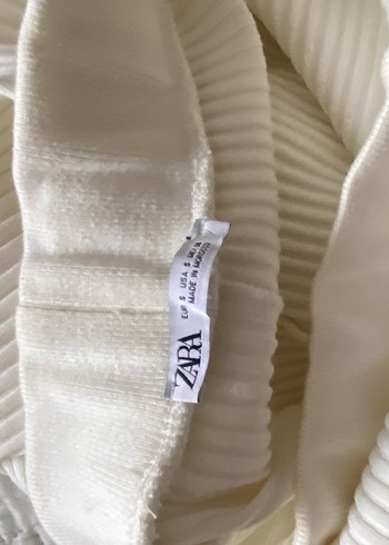 Zara Beyaz Piliseli Uzun Kadın Etek