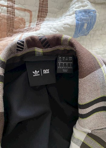 36 Beden kahverengi Renk Kahverengi Ekose Mini Kadın Blazer Ceket