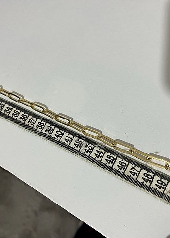 Zincir Detaylı Parlak Altın Kadın Bileklik - Görsel 2