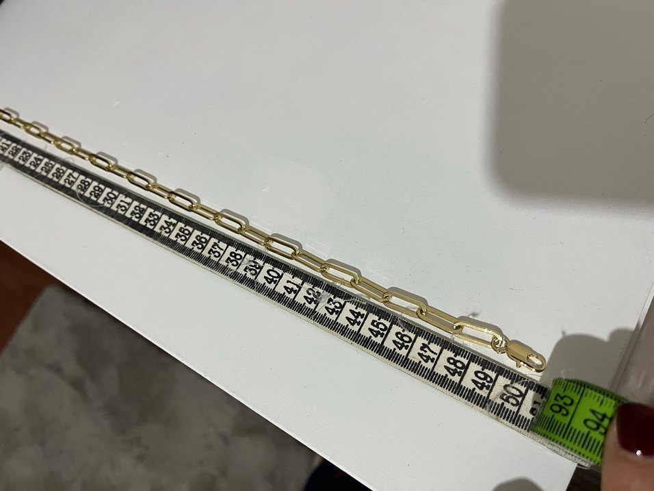 Zincir Detaylı Parlak Altın Kadın Bileklik - Görsel 2