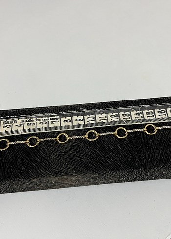 Zincir Detaylı Altın Renk Kadın Bileklik - Görsel 2