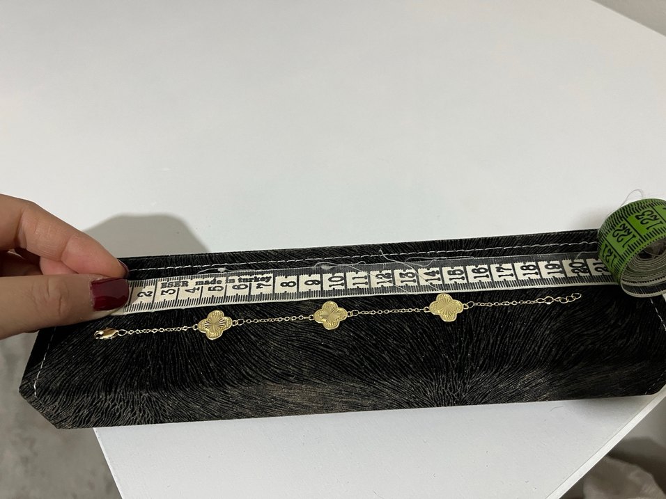 İşlemeli Zincir Detaylı Altın Bileklik - Görsel 2