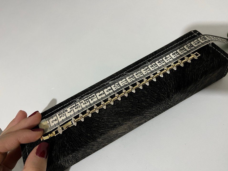 Zincir Detaylı Altın Renkli Kadın Bileklik - Görsel 2