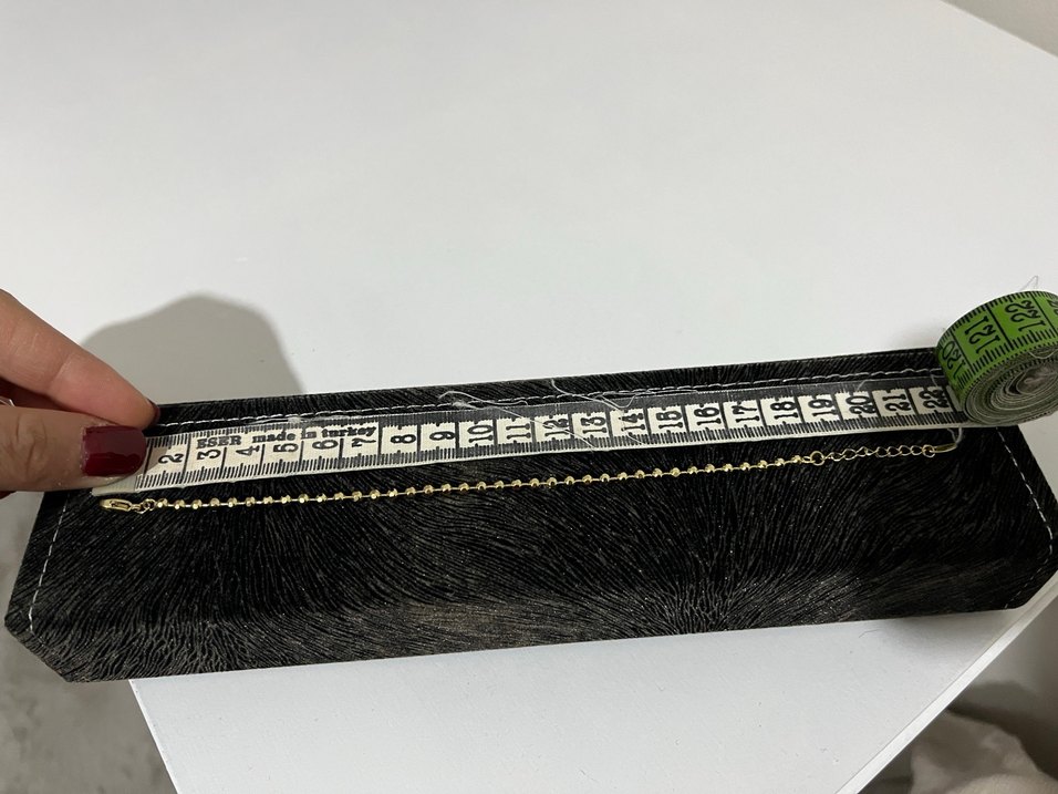 Zincir Detaylı Altın Renk Kadın Deri Kemer - Görsel 2