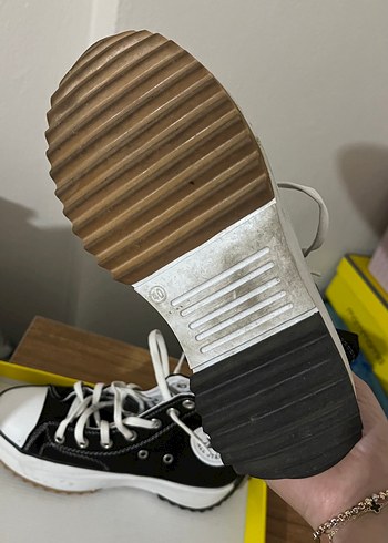 40 Beden Kadın Siyah Yüksek Tabanlı Wedge Spor Ayakkabı