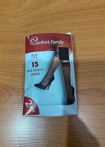 Siyah İnce Dizaltı Çorap 15 DEN Comfort Family