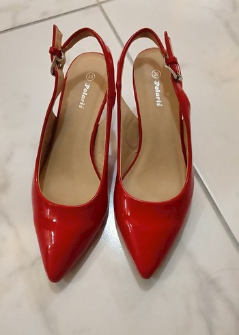 Kırmızı Stiletto Topuklu Kadın Ayakkabı - Görsel 2