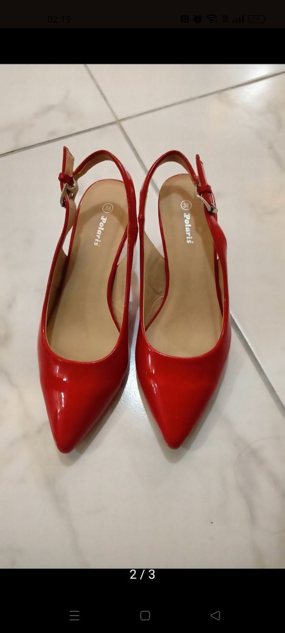 Kırmızı Stiletto Topuklu Kadın Ayakkabı - Görsel 2