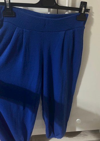 Kadın Lacivert Pilili Midi Eşofman Altı - Görsel 2