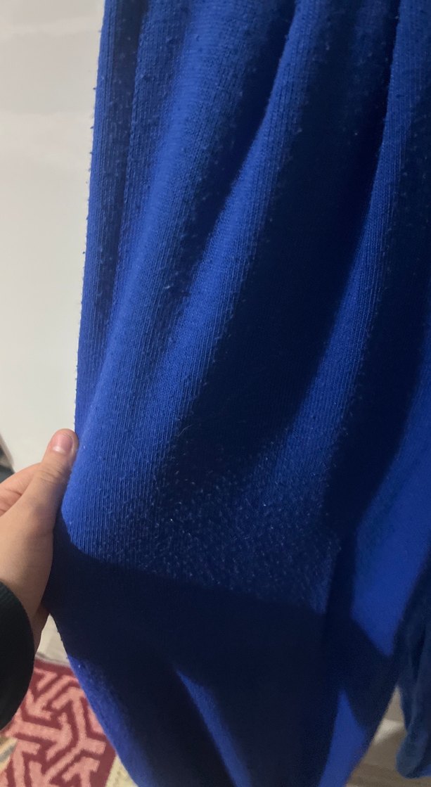 Kadın Lacivert Pilili Midi Eşofman Altı - Görsel 3