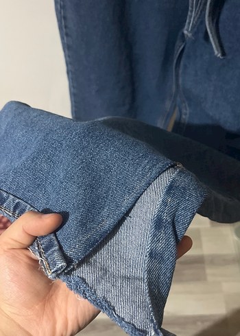 Kadın Gri Tonlu Mavi Midi Kot Pantolon - Görsel 3