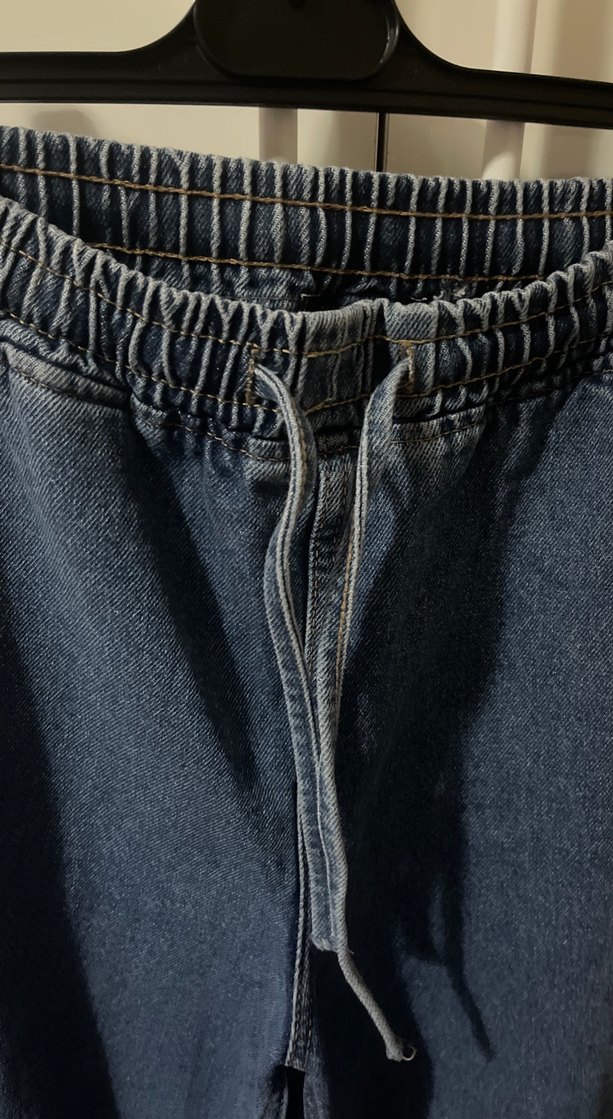 Kadın Gri Tonlu Mavi Midi Kot Pantolon - Görsel 2