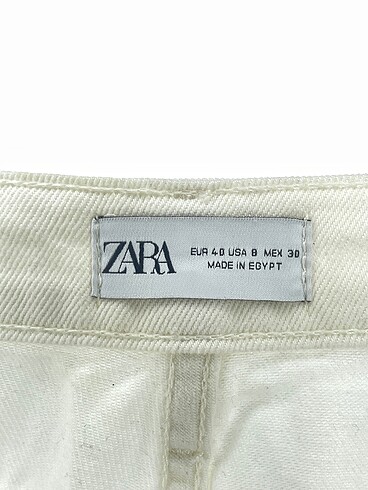 40 Beden beyaz Renk Zara Jean / Kot %70 İndirimli.