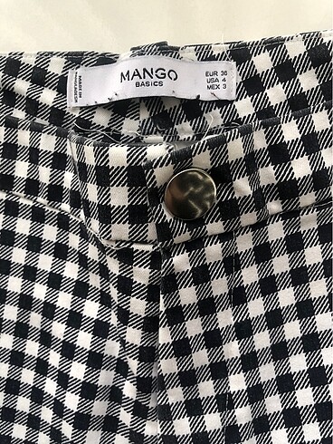 Mango mango siyah beyaz kareli pantolon