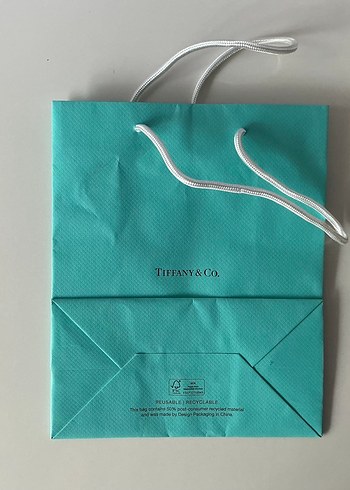 Turkuaz Tiffany&Co. Kadın Kağıt Çanta - Görsel 2