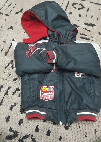 Kapüşonlu Fermuarlı Erkek Çocuk Biker Mont - Görsel 2