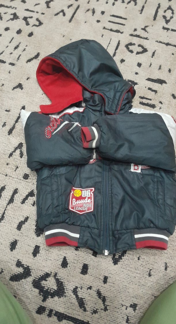 Kapüşonlu Fermuarlı Erkek Çocuk Biker Mont - Görsel 2