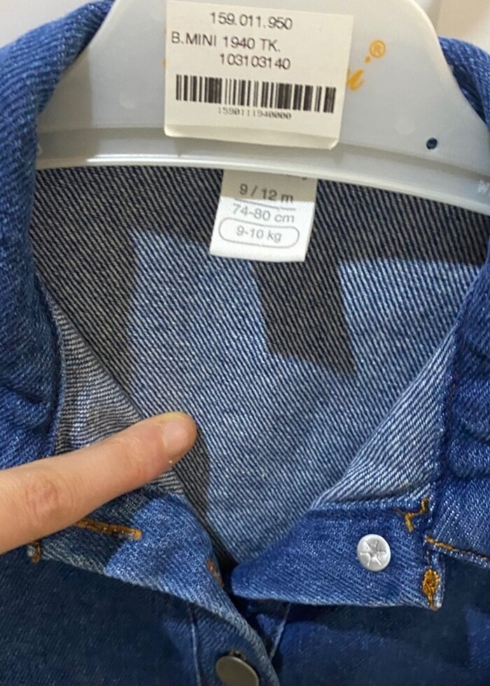 Kız bebek kot elbise - Görsel 2