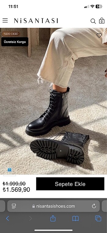 39 Beden Nişandaydı Shoes deri bot