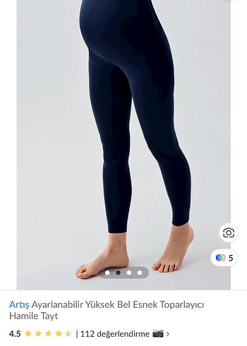 Ayarlanabilir Yüksek Bel Esnek Hamile Taytı - Görsel 2