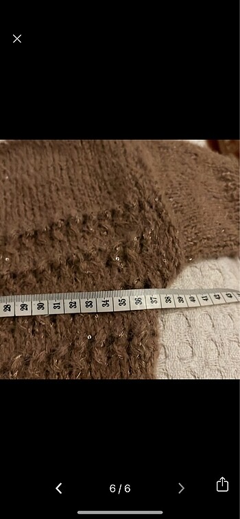 El örgüsü kısa kollu kazak - Görsel 6