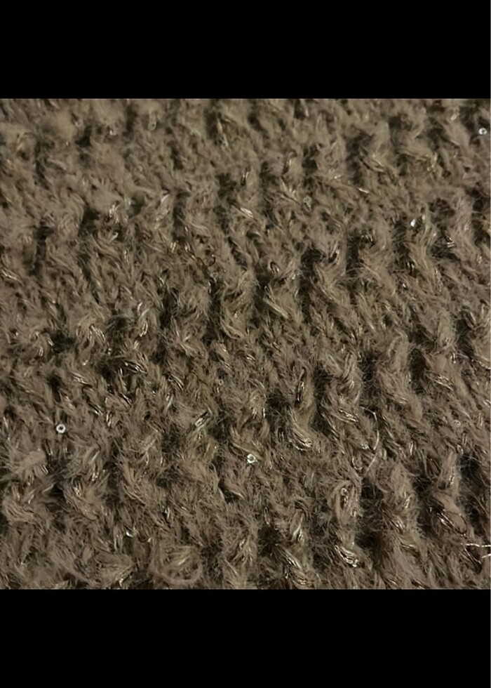 El örgüsü kısa kollu kazak - Görsel 3